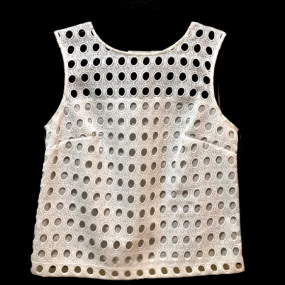 Bailey 44 white lace black back top s EUC - Picture 5 of 8